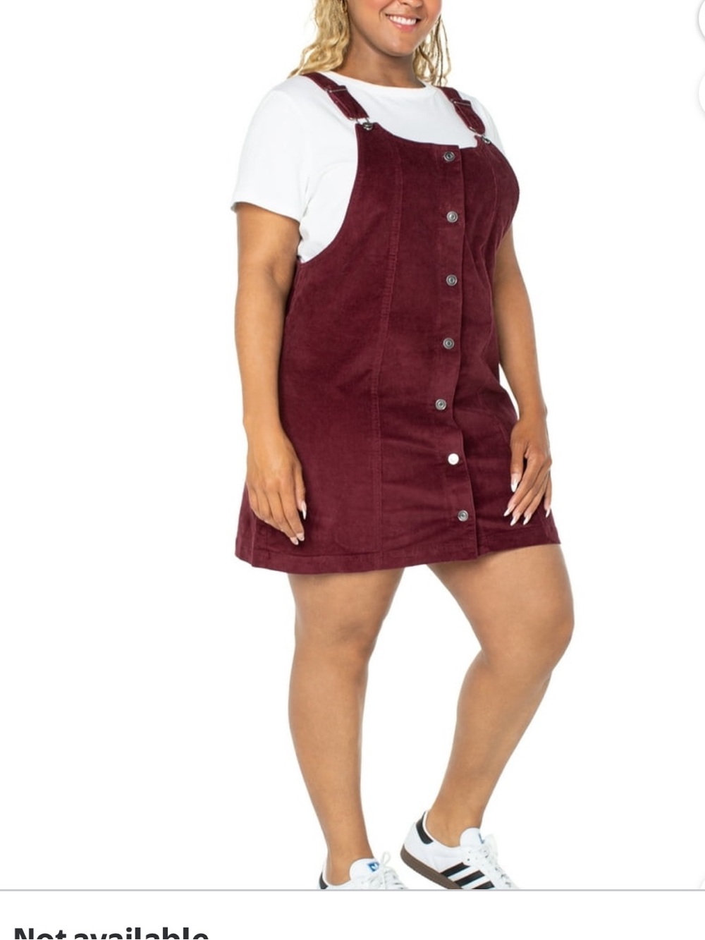 Celebrity Pink Deep Wine Corduroy Dress